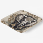 Majestic Olifant Mandala Papieren Bordje (Gebogen)