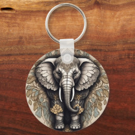 Majestic Olifant Mandala Sleutelhanger