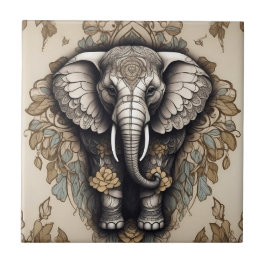 Majestic Olifant Mandala Tegeltje