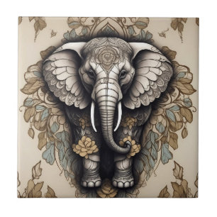 Majestic Olifant Mandala Tegeltje