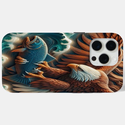 Majestic Ontmoeting: Adelaar en Vis Case-Mate iPhone Case (Achterkant (horizontaal))