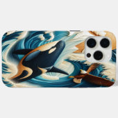 Majestic Ontmoeting: Orka en Adelaar Case-Mate iPhone Case (Achterkant (horizontaal))