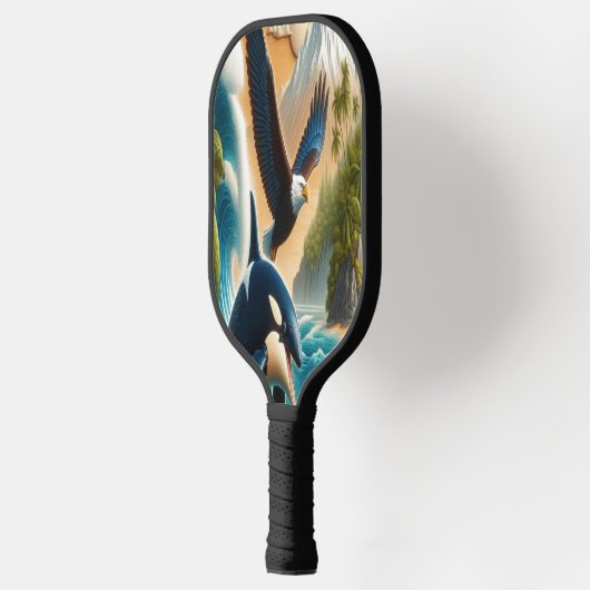 Majestic Ontmoeting: Orka en Orka Whale Pickleball Paddle (Links)