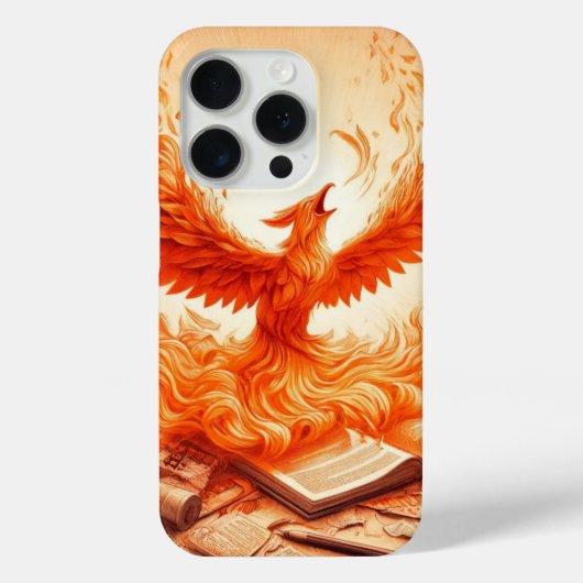 Majestic Oranje Dragon Bird iPhone Case (Achterkant)