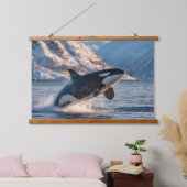 Majestic Orca Arctic Splash Wildlife Wall Art Hangend Wandkleed (Slaapkamer)