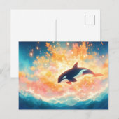 Majestic Orca Sunset Ocean Briefkaart (Voorkant / Achterkant)