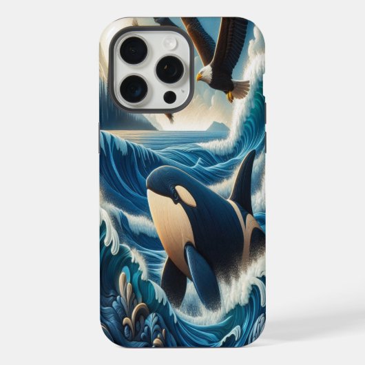 Majestic Orka: Ocean Symphony iPhone Hoesje (Achterkant)