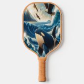 Majestic Orka: Ocean Symphony Pickleball Paddle (Voorkant)
