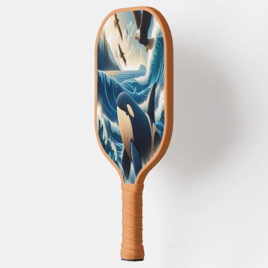 Majestic Orka: Ocean Symphony Pickleball Paddle (Links)