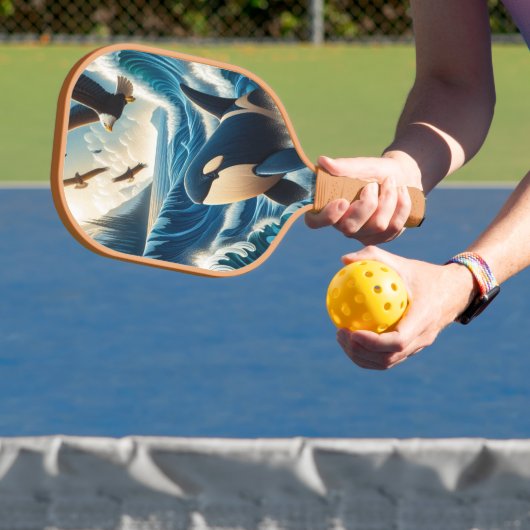 Majestic Orka: Ocean Symphony Pickleball Paddle (Insitu)