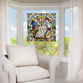 Majestic Owl Faux Glas in lood Raamsticker