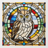 Majestic Owl Faux Glas in lood Raamsticker (Vel)