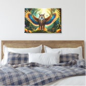 Majestic Owl Phoenix Hybrid Canvas Afdruk (Insitu (Slaapkamer))