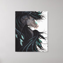 Majestic Paard Canvas Art Print van Bihrle