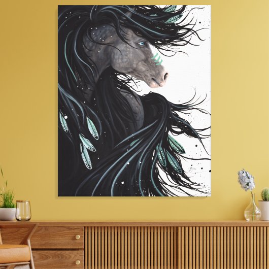 Majestic Paard Canvas Art Print van Bihrle (Insitu (Woonkamer))