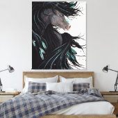 Majestic Paard Canvas Art Print van Bihrle (Insitu (Slaapkamer))