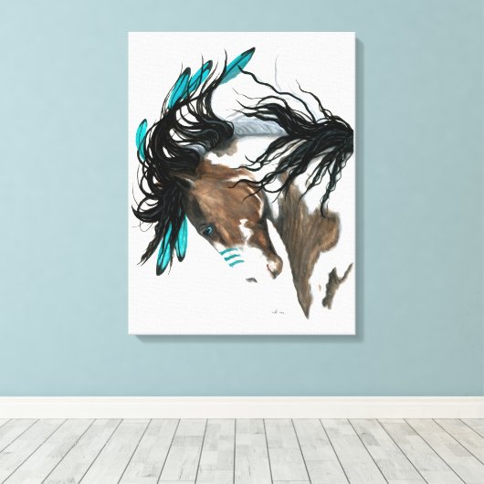 Majestic Paard van Bihrle Canvas Afdruk (Insitu (Houten vloer))