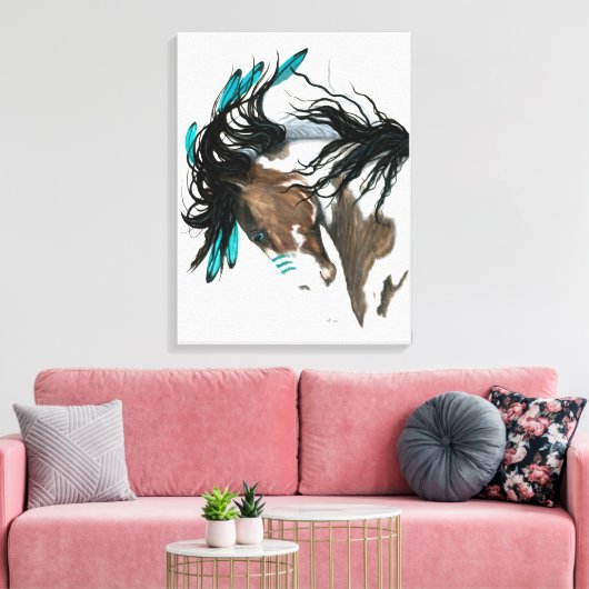 Majestic Paard van Bihrle Canvas Afdruk (Insitu (Woonkamer))