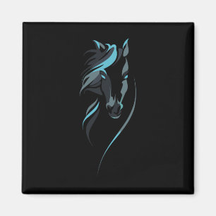 Majestic paard voor rijdende meisjes en ik hou van magneet