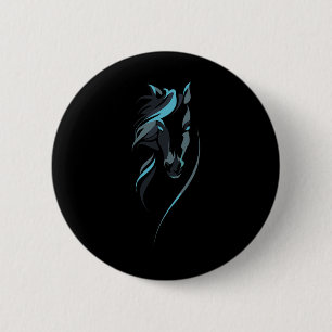Majestic paard voor rijdende meisjes en ik hou van ronde button 5,7 cm