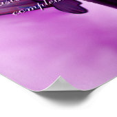 Majestic Paarse Angel met Gezegde Poster (Hoek)