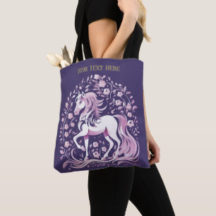 Majestic Paarse Paard Tote Bag