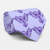 Majestic Paarse Phoenix Rising necktie Stropdas (Opgerold)