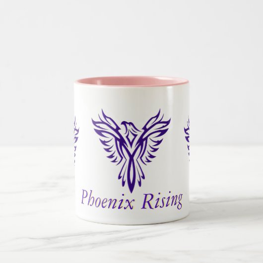Majestic Paarse Phoenix Rising two-tone mok (Center)