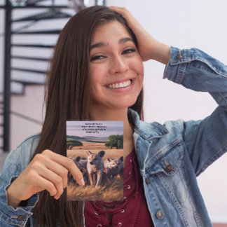 Majestic Pack van Aardwolf Staand in het Veld Briefkaart