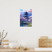Majestic Pagoda Poster (Keuken)