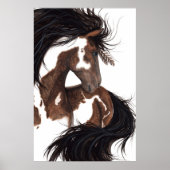 Majestic Paint Pinto Art Poster Horse door Bihrle (Voorkant)