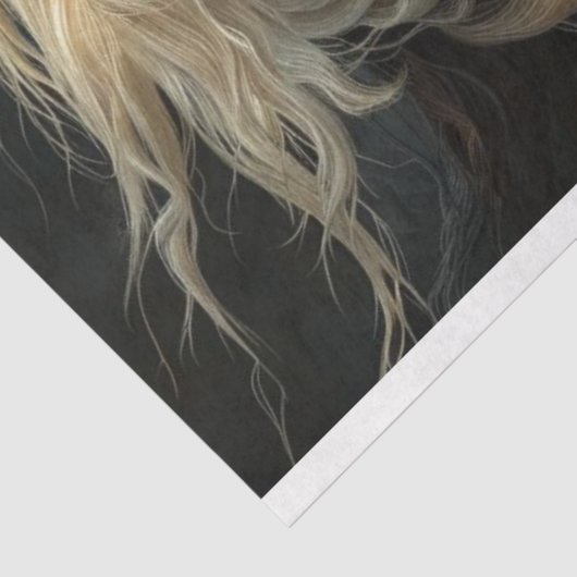 Majestic Palomino Hardlopen Paard Decoupage Tissuepapier (Detail)