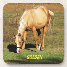 Majestic Palomino Horse - Fine Art Fotografie Bier Onderzetter