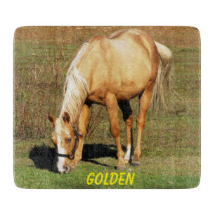 Majestic Palomino Horse - Fine Art Fotografie Snijplank