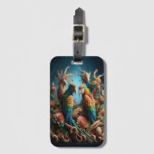 Majestic papegaaien Perched Bagagelabel (Voorkant (verticaal))