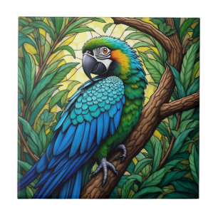 Majestic Parrot Art Home Decor Keramische Tegel Tegeltje