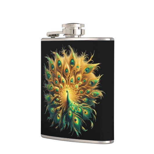 Majestic Peacock Dancing, Heupfles (Links)