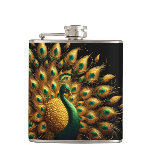 Majestic Peacock Elegance Heupfles (Voorkant)