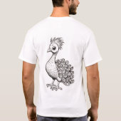 Majestic Peacock Flourish T-shirt Design (Achterkant)