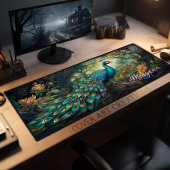 Majestic Peacock gepersonaliseerde bureau mat