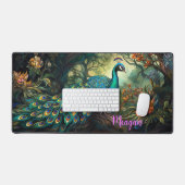 Majestic Peacock gepersonaliseerde bureau mat (Keyboard & Muis)