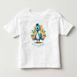 Majestic Peacock met kleurrijke staart Kinder Shirts