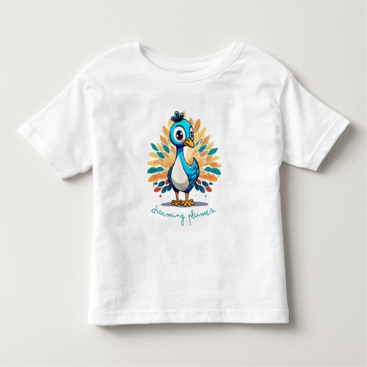 Majestic Peacock met kleurrijke staart Kinder Shirts (Voorkant)