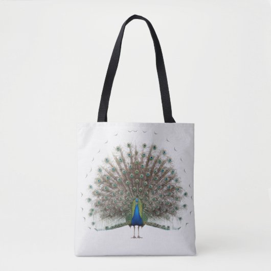 Majestic Peacock met kleurrijke staart Tote Bag (Voorkant)