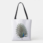 Majestic Peacock met kleurrijke staart Tote Bag (Achterkant)