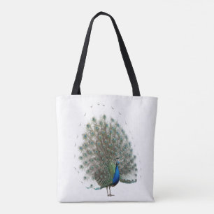 Majestic Peacock met kleurrijke staart Tote Bag