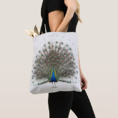 Majestic Peacock met kleurrijke staart Tote Bag (Dichtbij)