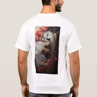 Majestic Peacock op Ancient Tree T-shirt