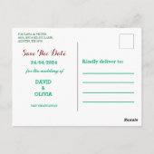 Majestic Peacock Wedding Save The Date Postcard Briefkaart (Achterkant)