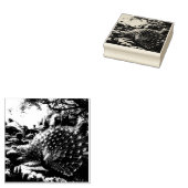 Majestic Peacock Wood Art Stamp Rubberstempel (Gestempeld)